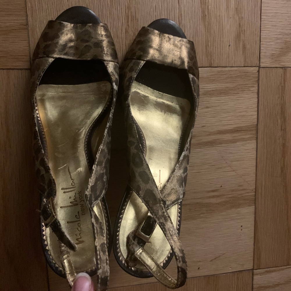 Nicole Miller faded metallic leopard Shoes 👠
